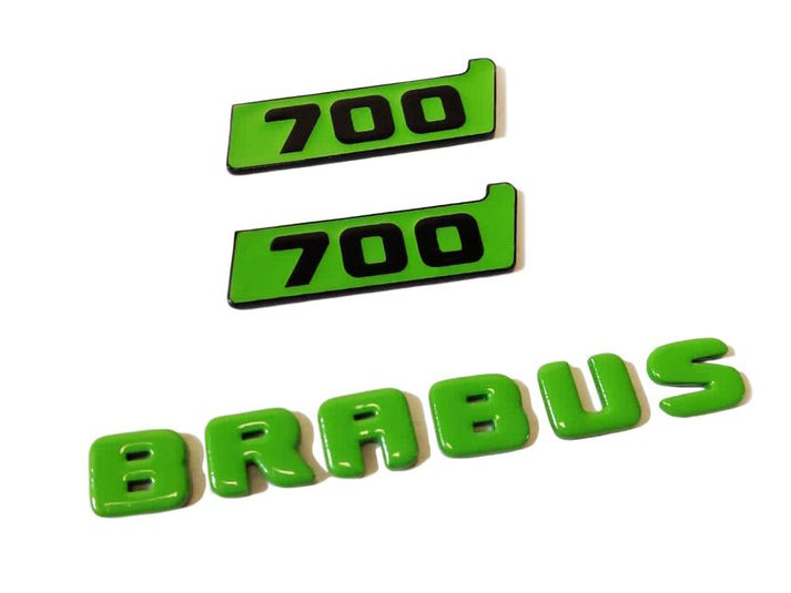 Brabus 700 Green Logo Badges Emblems Set for Mercedes-Benz Vehicles